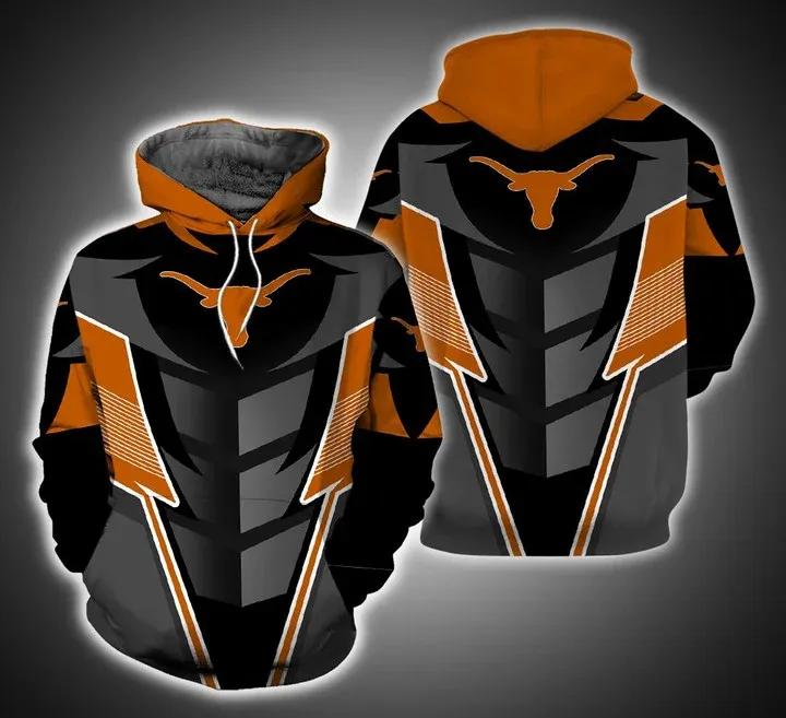 Texas Longhorns Armor Football 3D Hoodie Texas Longhorns Gift Ideas For Him - Men'S Personalized 3D Hoodie