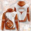 Texas Longhorns Fire Ball Heat American Football 3D Hoodie Ncaa Football Gifts - Men'S 3D Hoodies