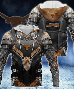 Texas Longhorns Knights Templar Armor 3D Hoodie Texas Longhorns Gifts For Men - Men'S 3D Hoodies