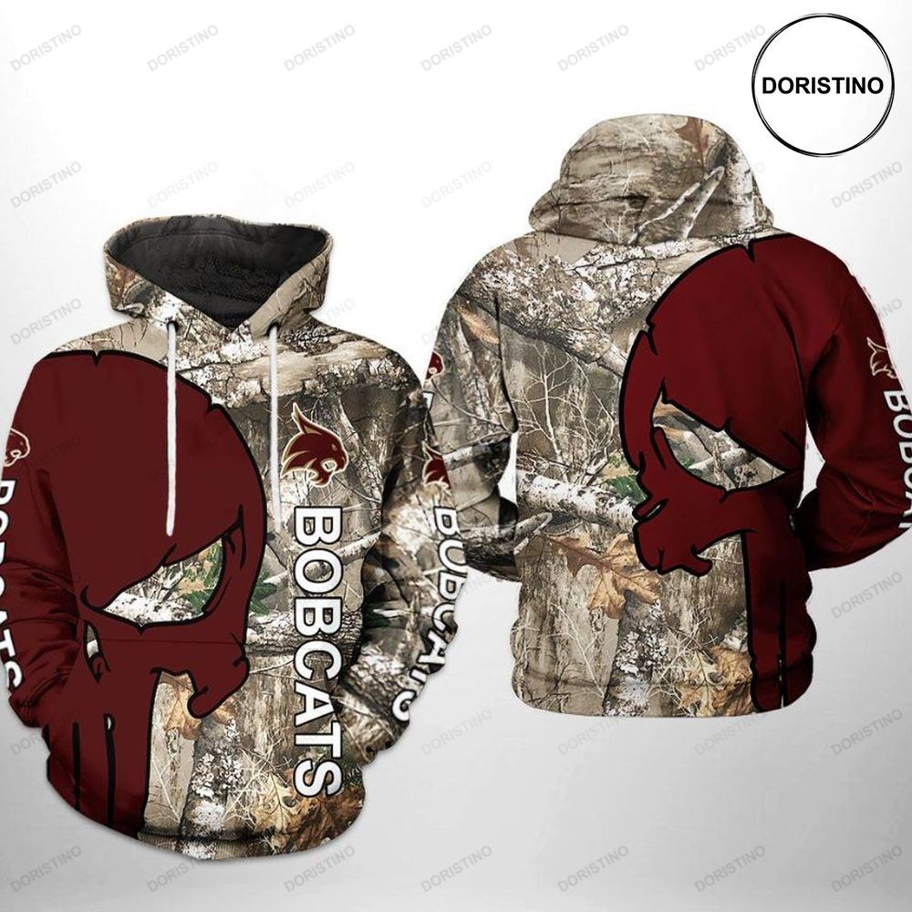 Texas State Bobcats Ncaa Camo Veteran Hunting All Over Print Hoodie - All Over Print Hoodies For Women