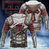 Texas Tech Red Raiders Knights Templar Armor 3D Hoodie Texas Tech Red Raiders Gifts For Men