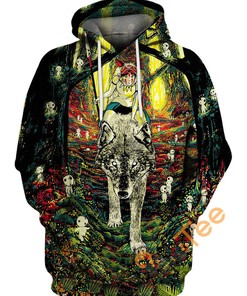 The Courageous Princess Mononoke Hime All Over Print Hoodie