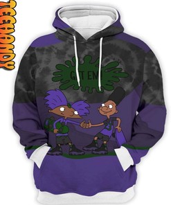 The Easter All Money In Garfield In Retro Style All Over Print Hoodie 3D