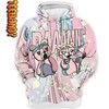 The Easter Blowin' Money Fast Powerpuff Girl In Retro Style All Over Print Hoodie 3D