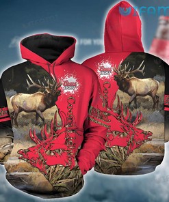 The Fire-Breathing Red Dragon In Fantasy World All Over Print Hoodie 3D