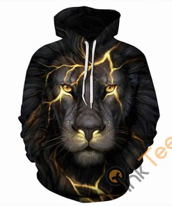 The King Of Beasts Roars On With The Black Lion Epic Animals 3D Hoodie