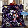 The Nightmare Before Christmas Blanket - Jack Skellington and Sally Love Quilt Gift For Fans