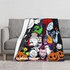 The Nightmare Before Christmas Custom Name Double Layer Blanket - Bedroom Decor Gift