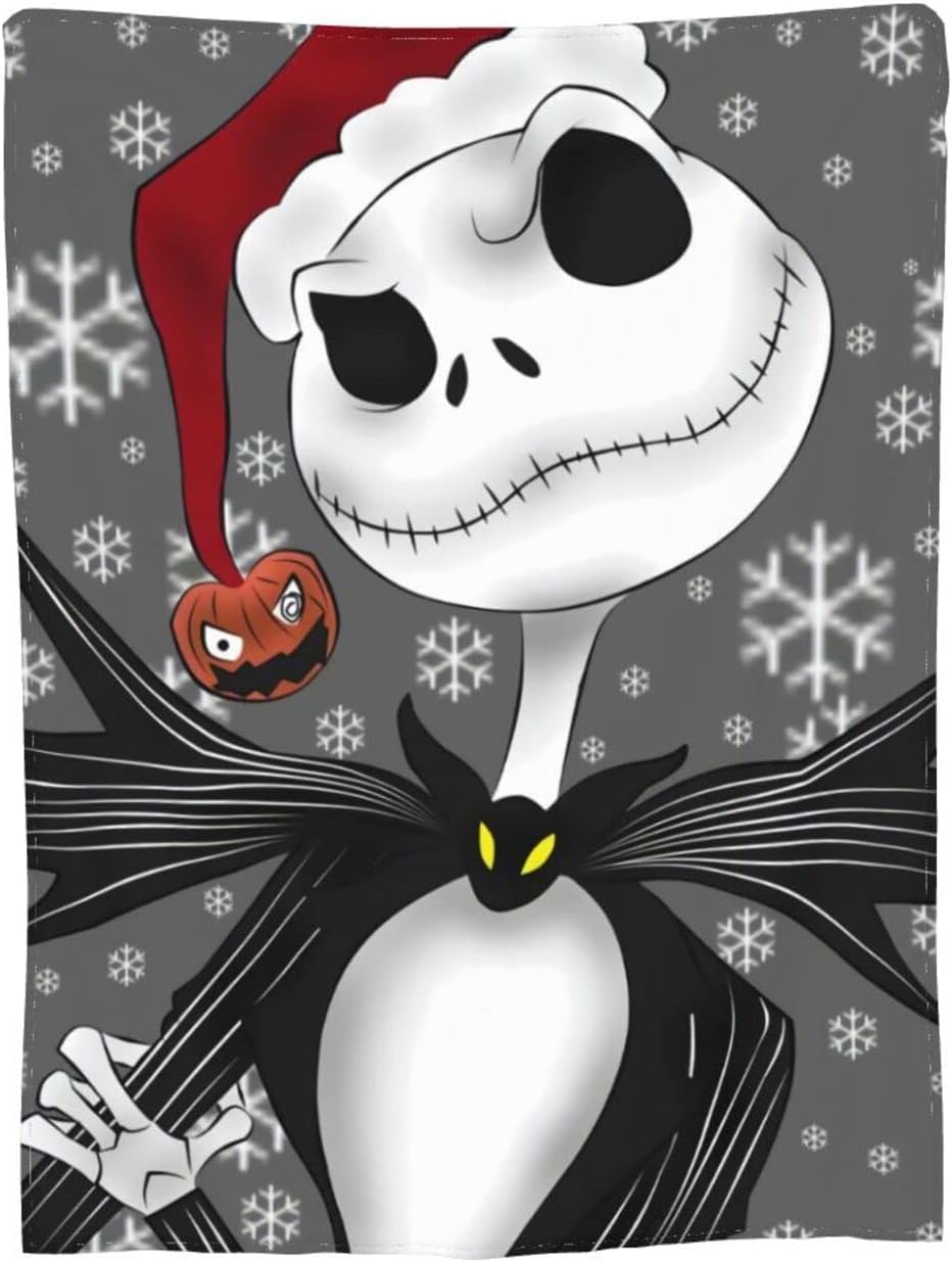 The Nightmare Before Christmas Fleece Blanket - Ultra-Soft Micro Fleece Blanket for Halloween