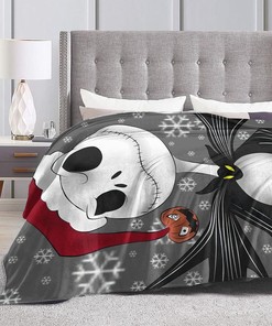 The Nightmare Before Christmas Fleece Blanket - Ultra-Soft Micro Fleece Blanket for Halloween