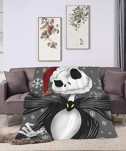 The Nightmare Before Christmas Fleece Blanket - Ultra-Soft Micro Fleece Blanket for Halloween