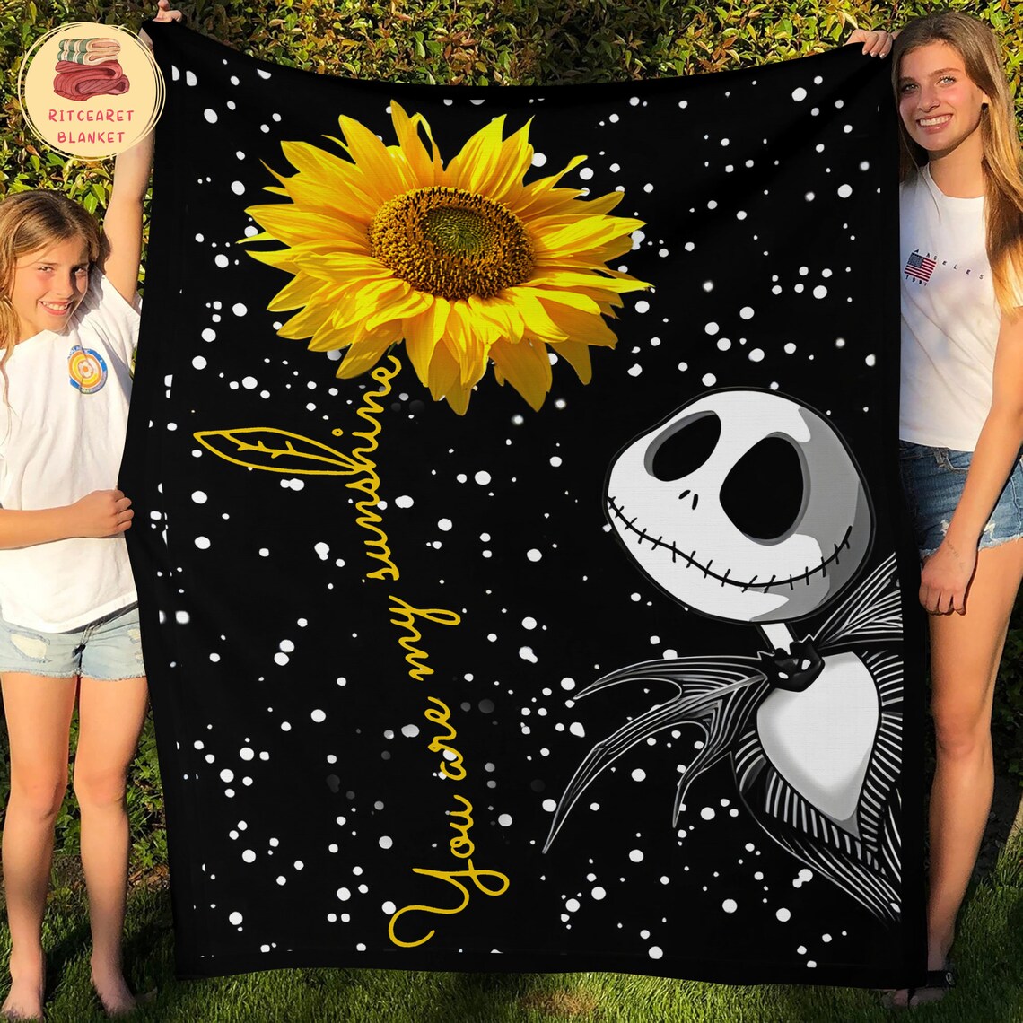 The Nightmare Before Christmas Sunflower Blanket - Jack Skellington Fleece Bedding