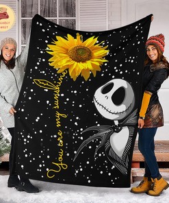 The Nightmare Before Christmas Sunflower Blanket - Jack Skellington Fleece Bedding