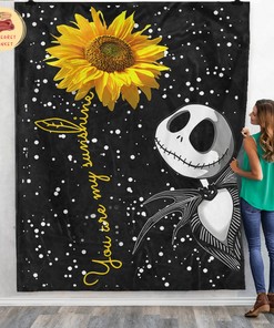 The Nightmare Before Christmas Sunflower Blanket - Jack Skellington Fleece Bedding