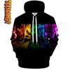 The Rainbow Fusion Galaxy Pullover In Space All Over Print Hoodie 3D