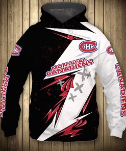 Thunder Struck With Montreal Canadiens 3D Thunder Design Hoodie