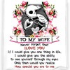 To My Wife Halloween Blankets - Personalized Jack Skellington Flannel Blanket for All Seasons