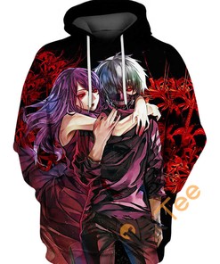 Tokyo Ghoul Kaneki And Rize Hoodie 3D Print All Over Custom