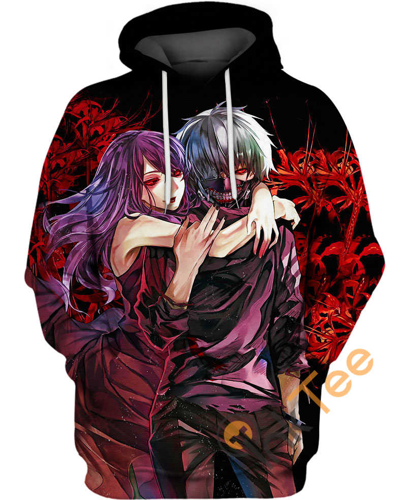Tokyo Ghoul Kaneki And Rize Hoodie 3D Print All Over Custom