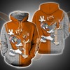 Tom And Jerry Play Football For Texas Longhorns 3D Hoodie Ncaa Gifts - 3D Hoodies With Zippers