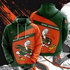 Tom And Jerry Play Football Miami Hurricanes 3D Hoodie - Ncaa Gifts