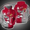Tom And Jerry Wearing Clothes Georgia Bulldogs 3D Hoodie - Ncaa Zip Up Hoodie