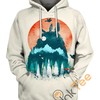Totoro Landscape All Over Print Hoodie In 3D