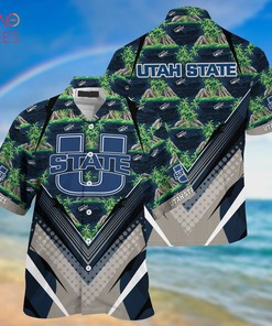[Trending] Utah State Aggies Sports Hawaiian  And Shorts With All Over Print Design For Fans
