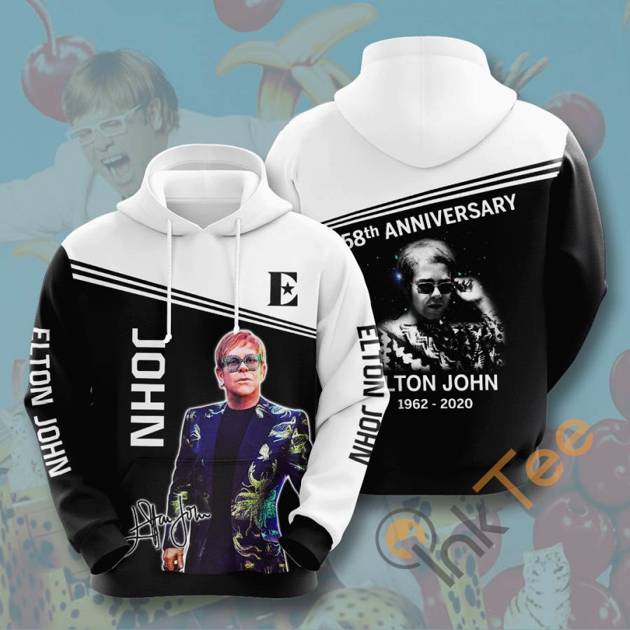 Trendy Rock & Roll All Over Print 3D Hoodie