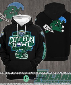 Tulane Green Wave Cotton Bowl Champions 2023 Black 3D Hoodie, Men'S 3D Graphic Hoodies