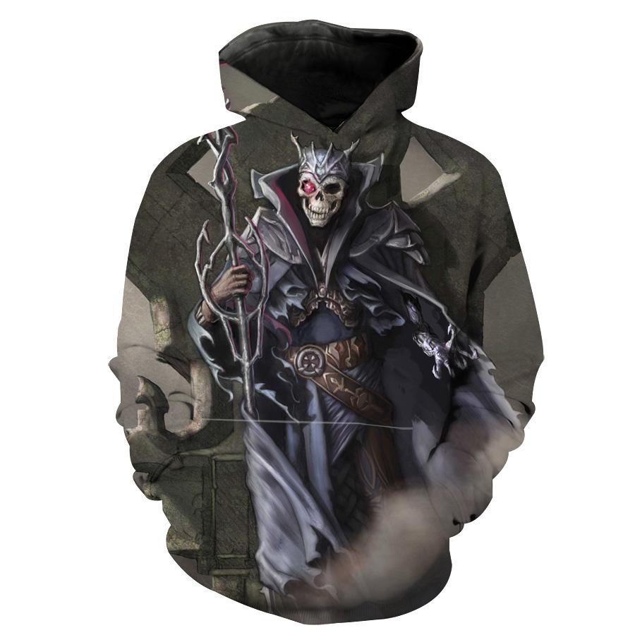 Undead Fantasy Lich All Over Print 3D Hoodie For Men