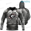 Unique Design Georgia Bulldogs 3D Hoodie - Scratched Armor Style