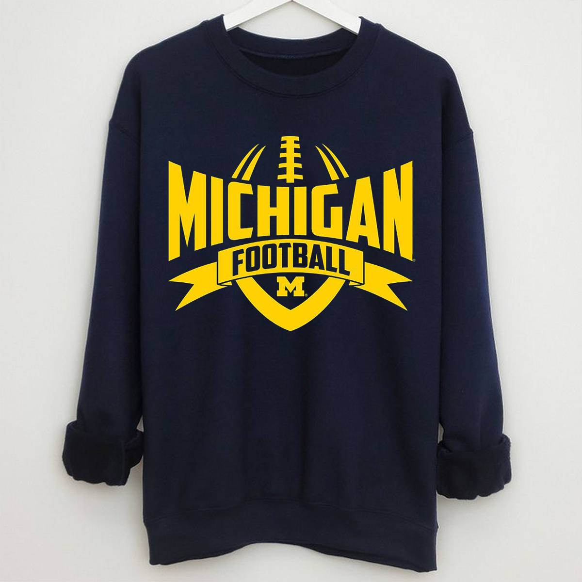 University of Michigan Wolverines Football Rush T-Shirt - Basic Cotton Tee