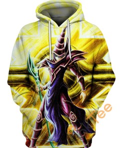Unleash The Magic With Dark Magician Hoodie In 3D - Perfect For Yu Gi Oh Fans! 