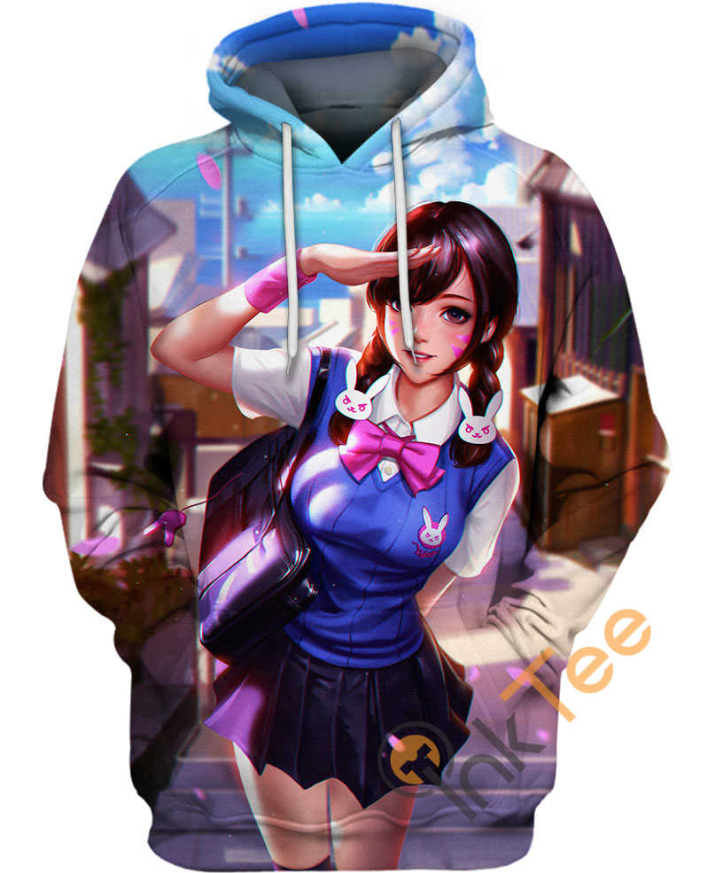 Unleash Your Inner Gamer With D.Va School Uniform Hoodie In 3D - Available Now!