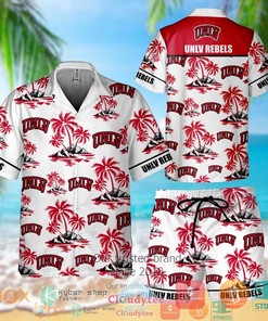 Unlv Rebels All Over Print 3D Hawaiian With Shorts For Fans