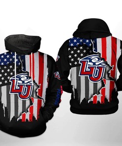 Us Flag 3D All Over Print Hoodie - Liberty Flames Ncaa Collection