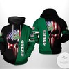 Us Flag Skull 3D Printed Hoodie Zipper Hooded Jacket For Charlotte 49Ers Fans 