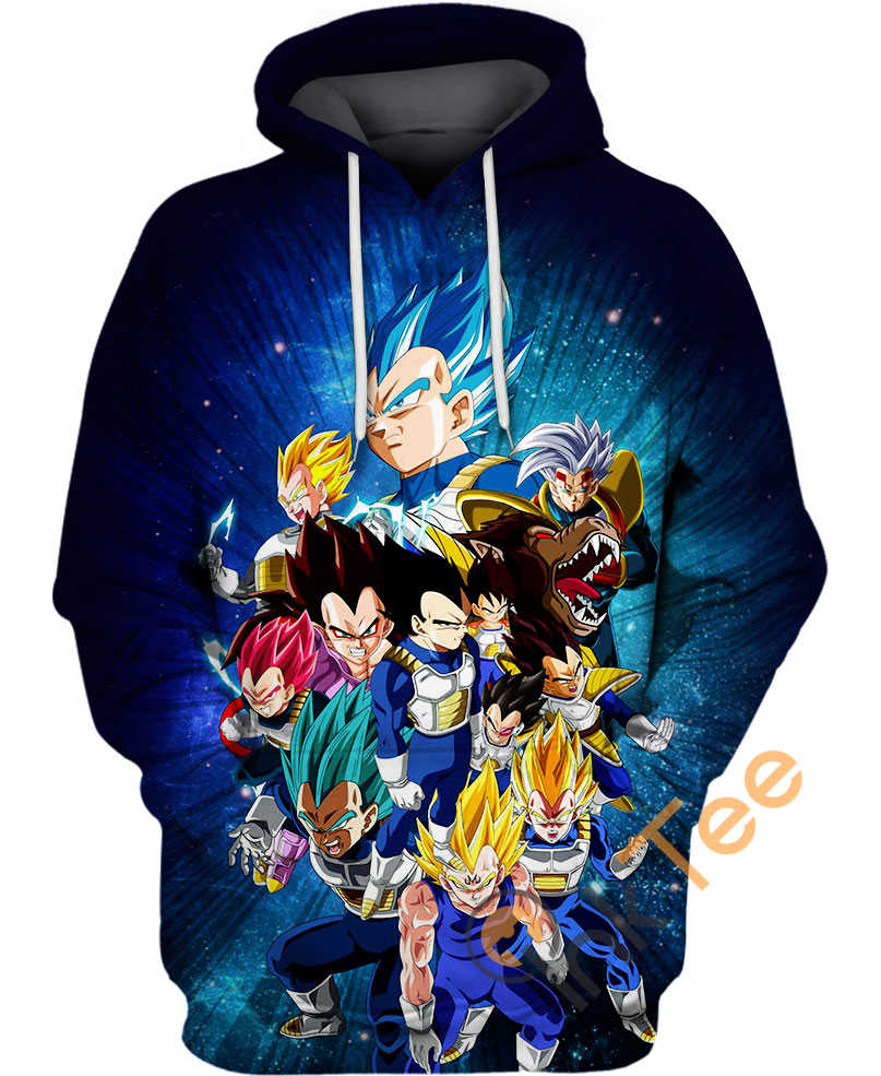 Vegeta'S Transformations All-Over Print Hoodie With Custom Print, Custom All Over Print Hoodie