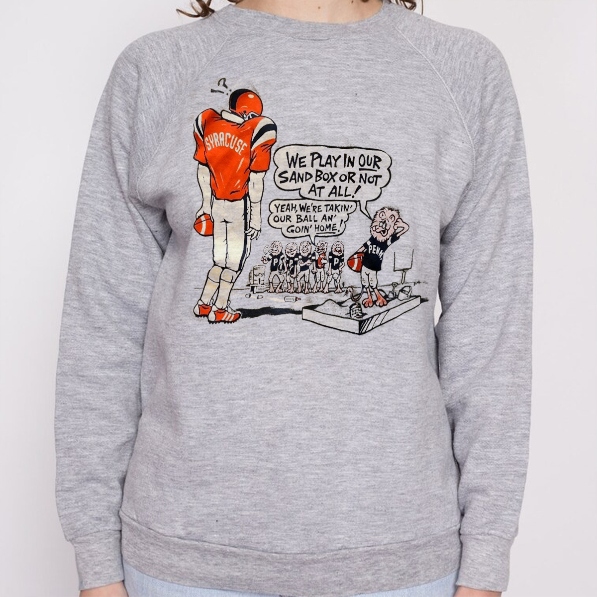 Vintage 1980s Syracuse Penn Football Shirt - Nostalgic Syracuse Orange Merchandise