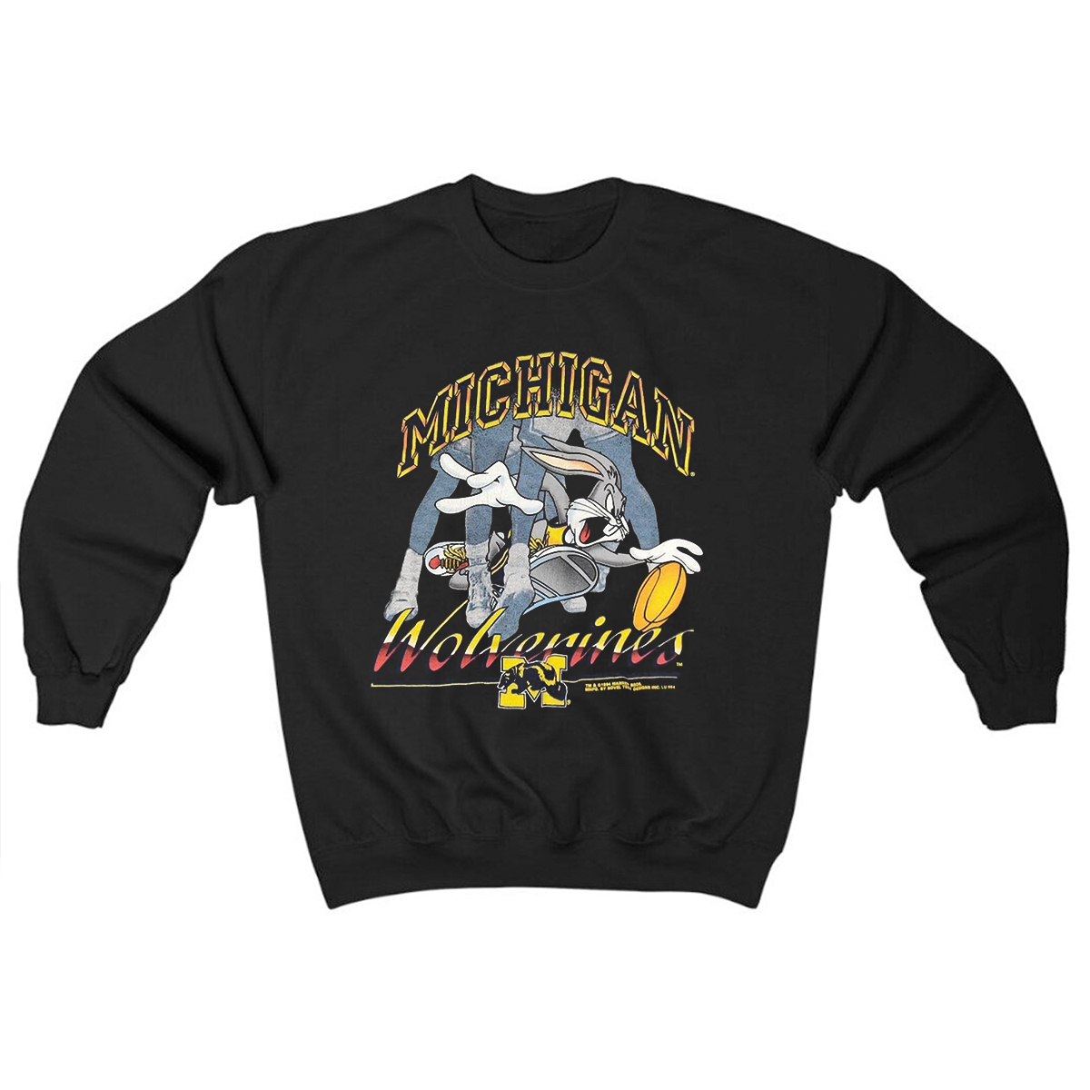 Vintage 1994 Michigan Wolverines Basketball Looney Tunes Shirt - Retro NCAA Tee