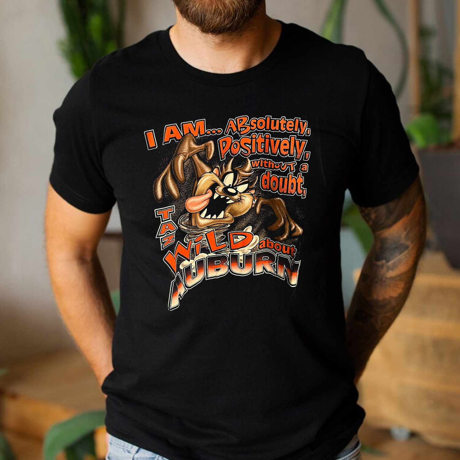 Vintage 90's Looney Tunes Taz Auburn University College T-Shirt - Tigers Hoodie Sweatshirt Fan Gift