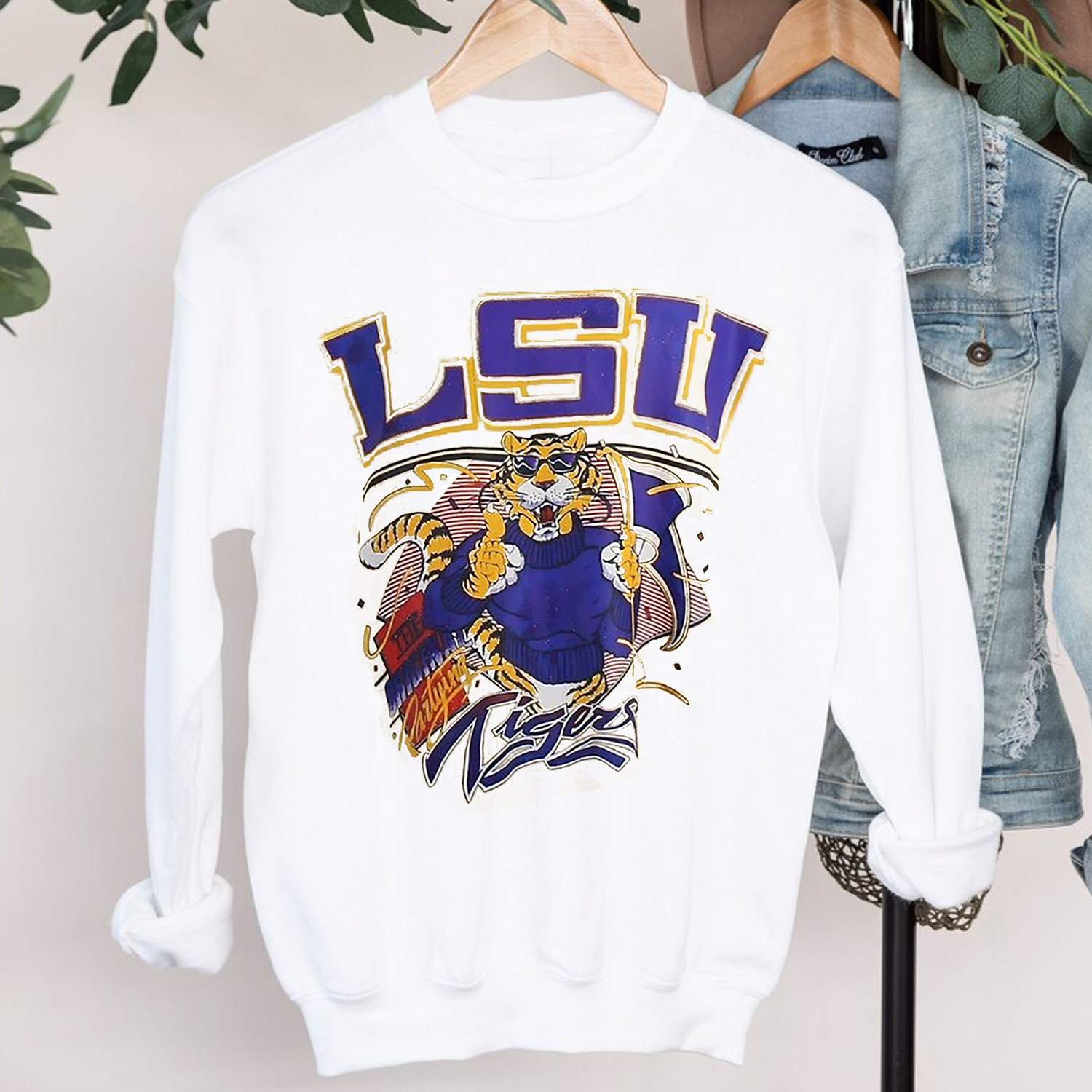 Vintage 90s LSU Tigers Sweatshirt for LSU Fans - LSU Shirts