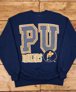 Vintage 90s Purdue Boilers Crewneck Sweatshirt - Ideal for Fans and Alumni