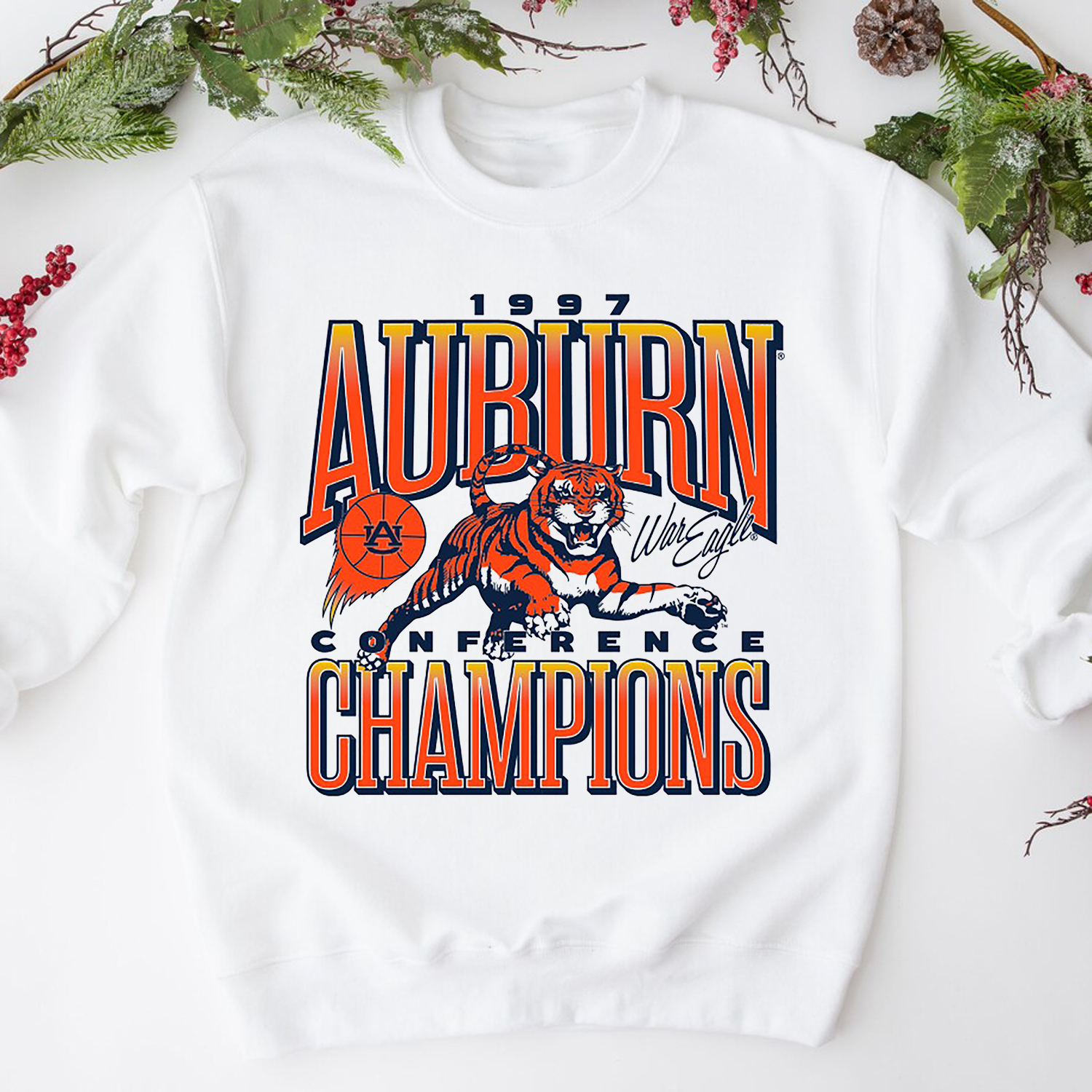 Vintage Auburn Basketball Tee - Tigers NCAA T-Shirt Hoodie Fan Gift