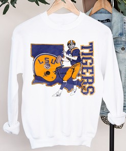 Vintage LSU Tigers Football Retro Logo College T-Shirt - LSU Shirts