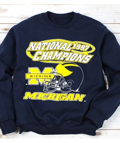 Vintage Michigan Wolverines Crewneck Sweatshirt - 1997 NCAA Merchandise