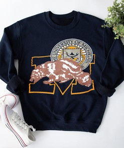 Vintage Michigan Wolverines Football Retro Logo Sweatshirt - College Sports Apparel