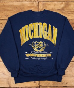 Vintage Michigan Wolverines Football Shirt - 90s College Sports Apparel