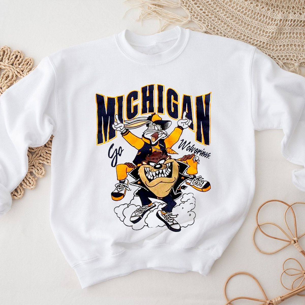 Vintage Michigan Wolverines Looney Tunes Shirt - Retro University of Michigan Tee